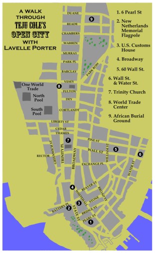 Literary Tour Map of Open City by Lavelle Porter