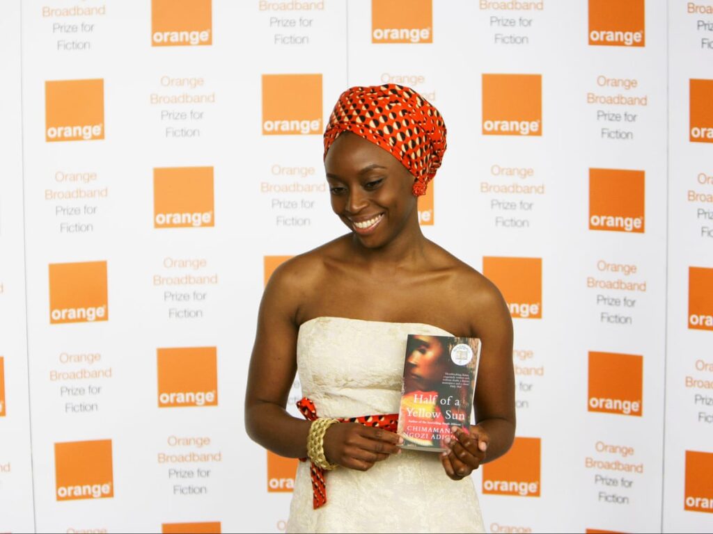 Chimamanda Ngozi Adichie at the Orange Prize ceremony in 2007. Credit: Felix Clay/The Guardian.