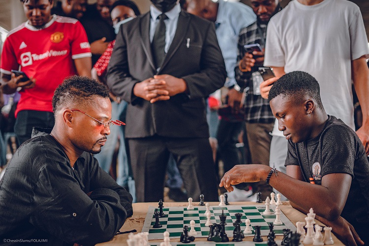 Patrice Evra visits Chess in Slums