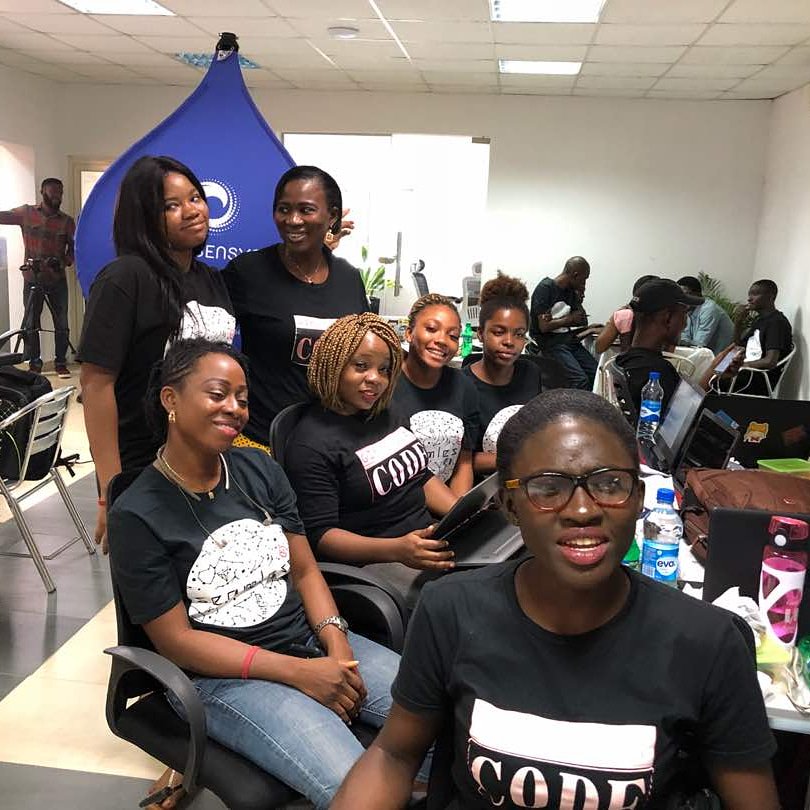 Tech4Her Africa team at their office