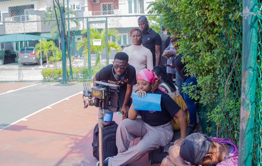 Fatima Binta Gimsay on the set of Fine Girl. Supplied.