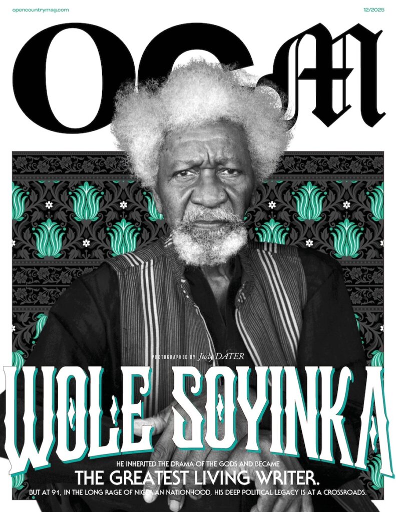 Wole Soyinka Is on the December 2025 Cover of Open Country Mag.