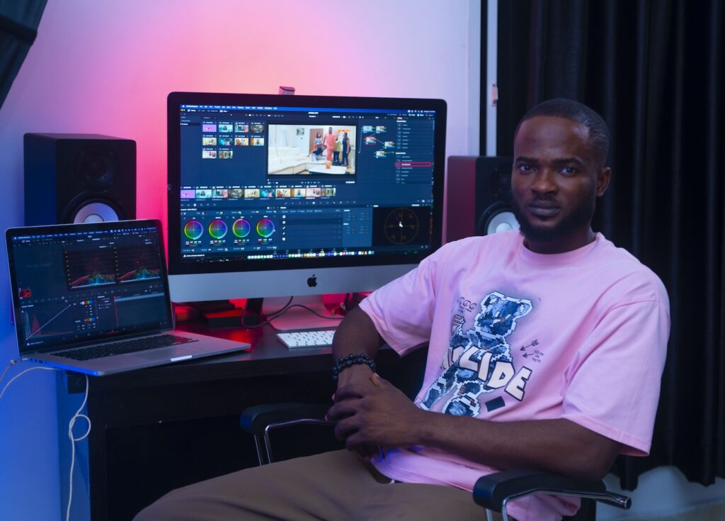 Nollywood film editor Valentine Chukwuma says that watching the audience feel what he wanted them to feel "is satisfying.” Supplied.