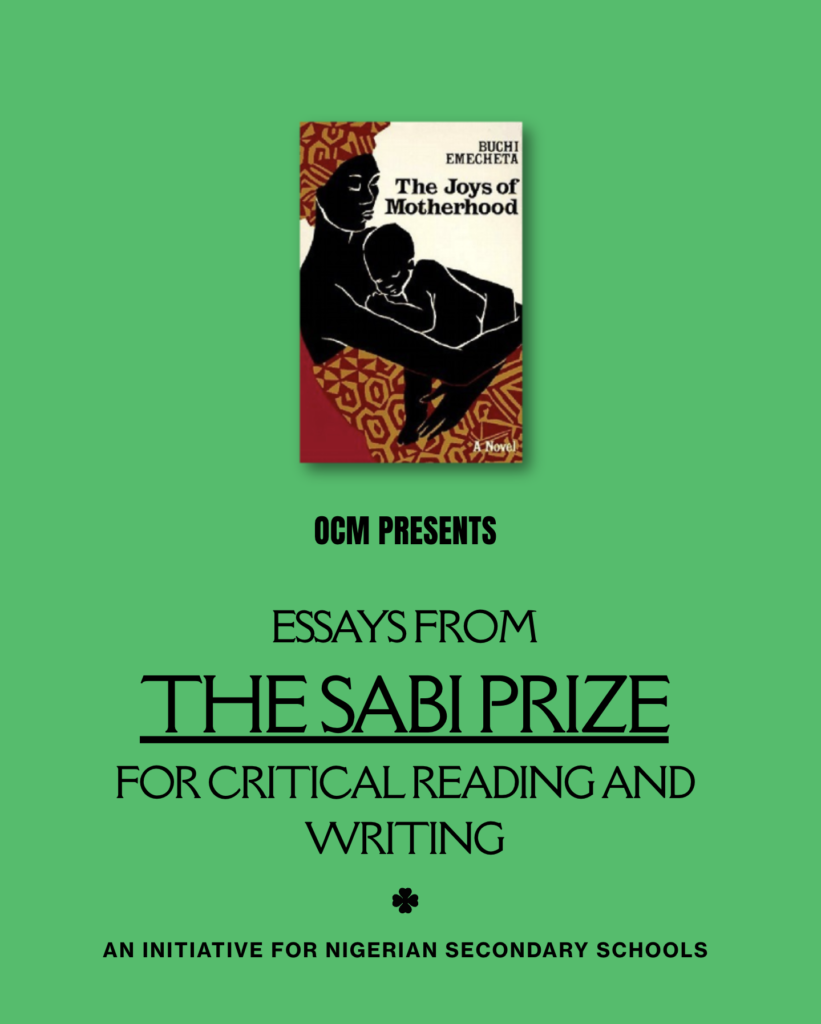 OCM Presents: Essays from The Sabi Prize for Critical Reading and Writing